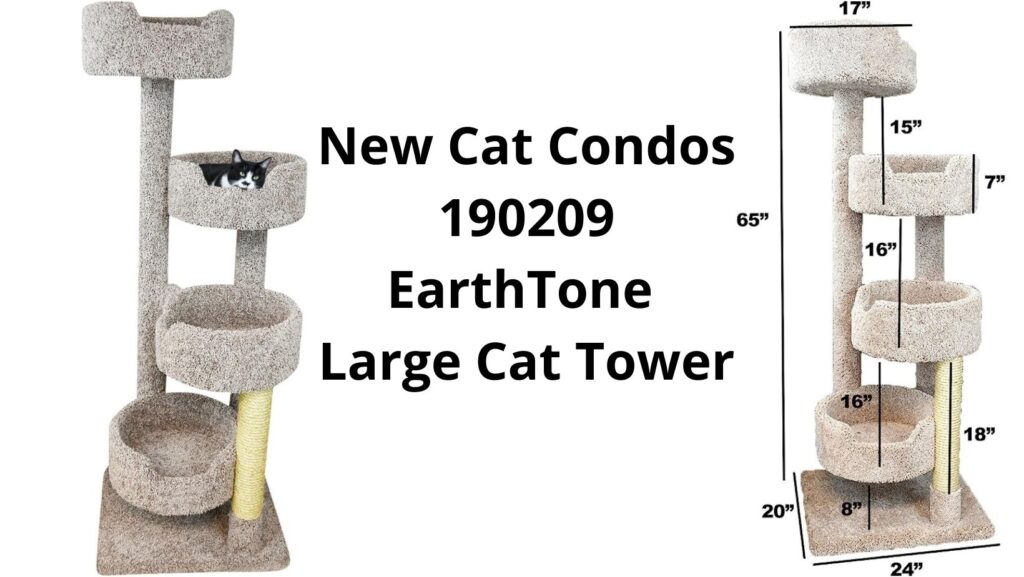 №6 New Cat Condos 190209 - EarthTone Large Cat Tower